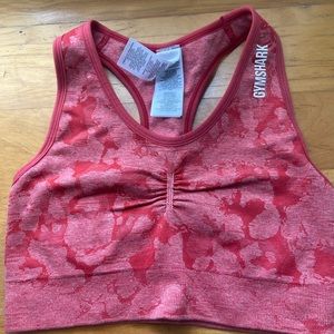 Gymshark red camp bra